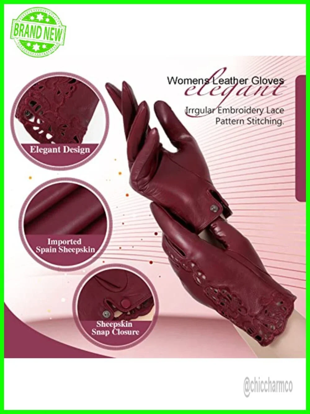 Genuine Sheepskin Leather Driving Gloves Unlined Touchscreen